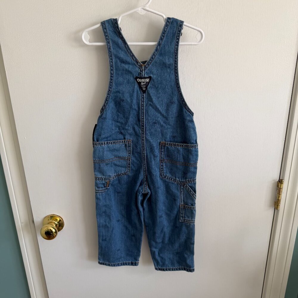OshKosh B’gosh Train Denim Overalls Toddler 2T NWT - Picture 2 of 5